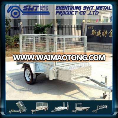 Hot Gal 6x4 Single Axle Cage Trailer of Tilting Type