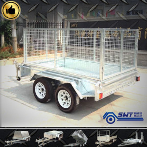 Tail Lamp Tandem Axle Cage Trailer with LED Light Trailer